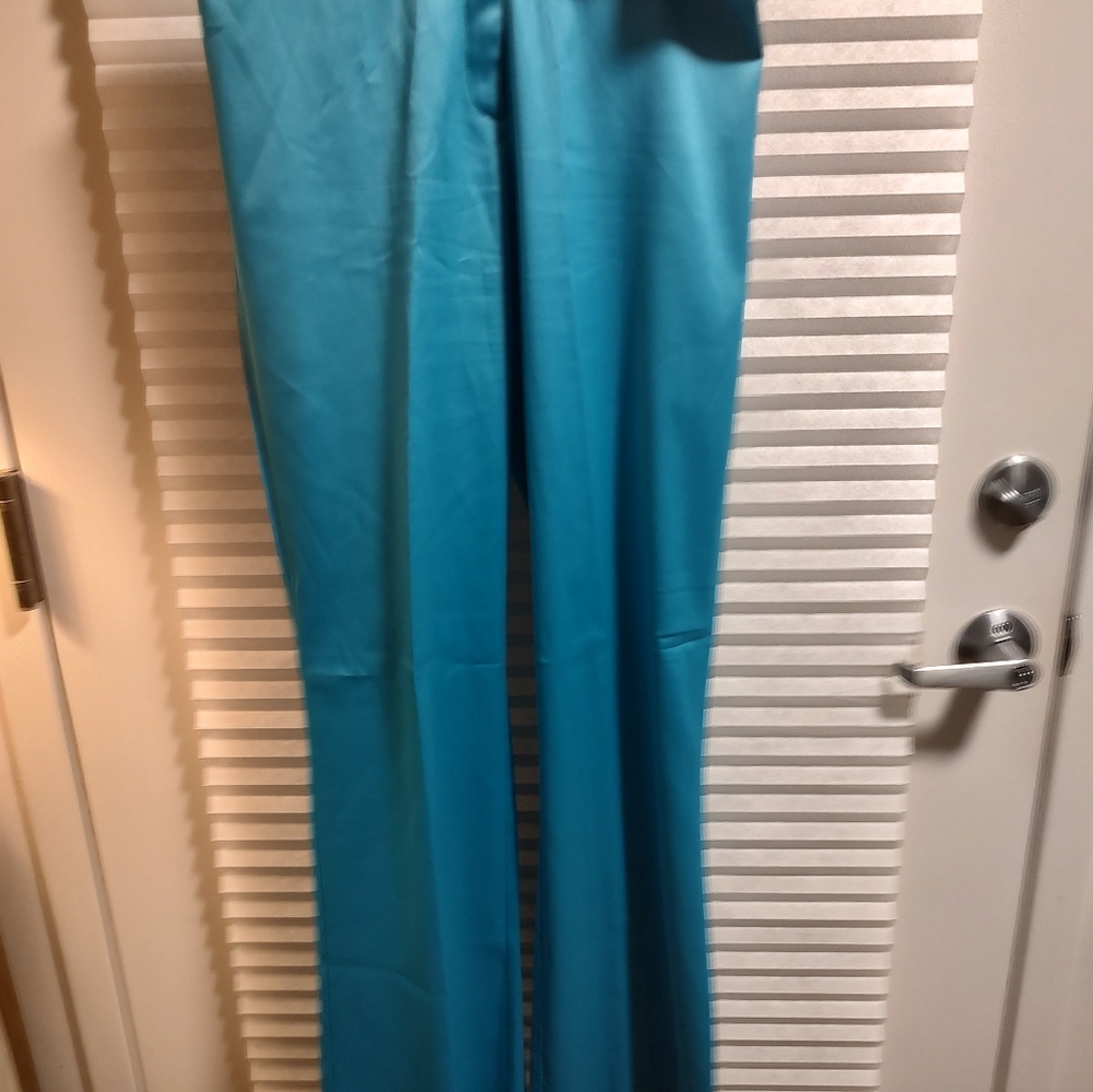 Turquoise  Cashe' Silky Sharp Slacks